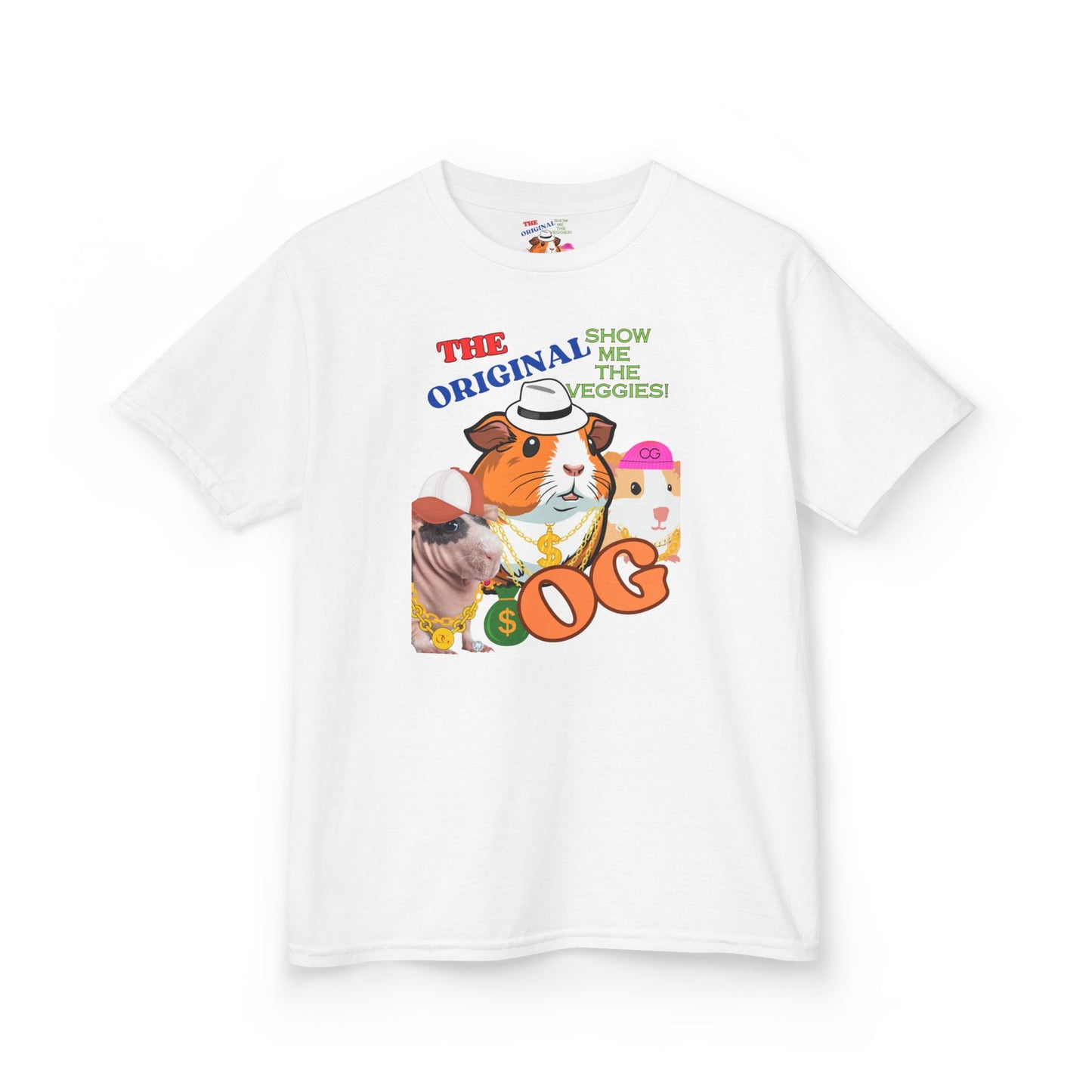 The Original OG Show Me the Veggies, Guinea Pig Kids Heavy Cotton™ Tee