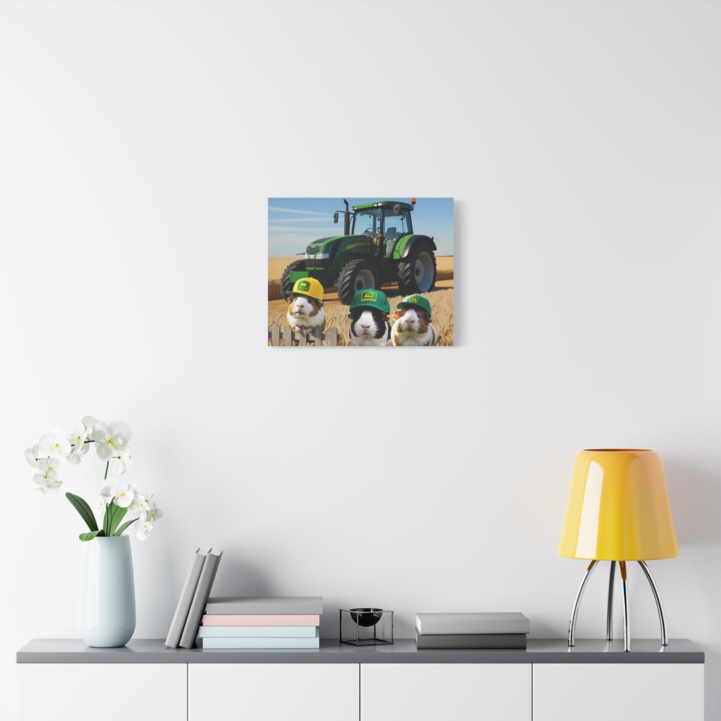 Canvas Art, Guinea Pigs on the Farm, Matte Stretched Print, Living Room Decor, Nursery Wall Art, Gift for Animal Lovers, Farmhouse Style,