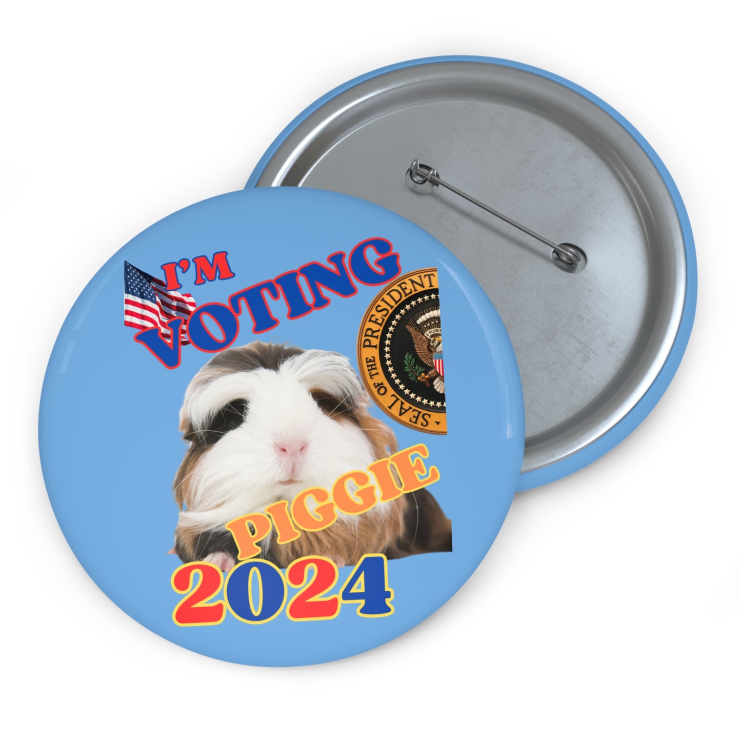 I'm Voting Piggie 2024 Election Pin Buttons