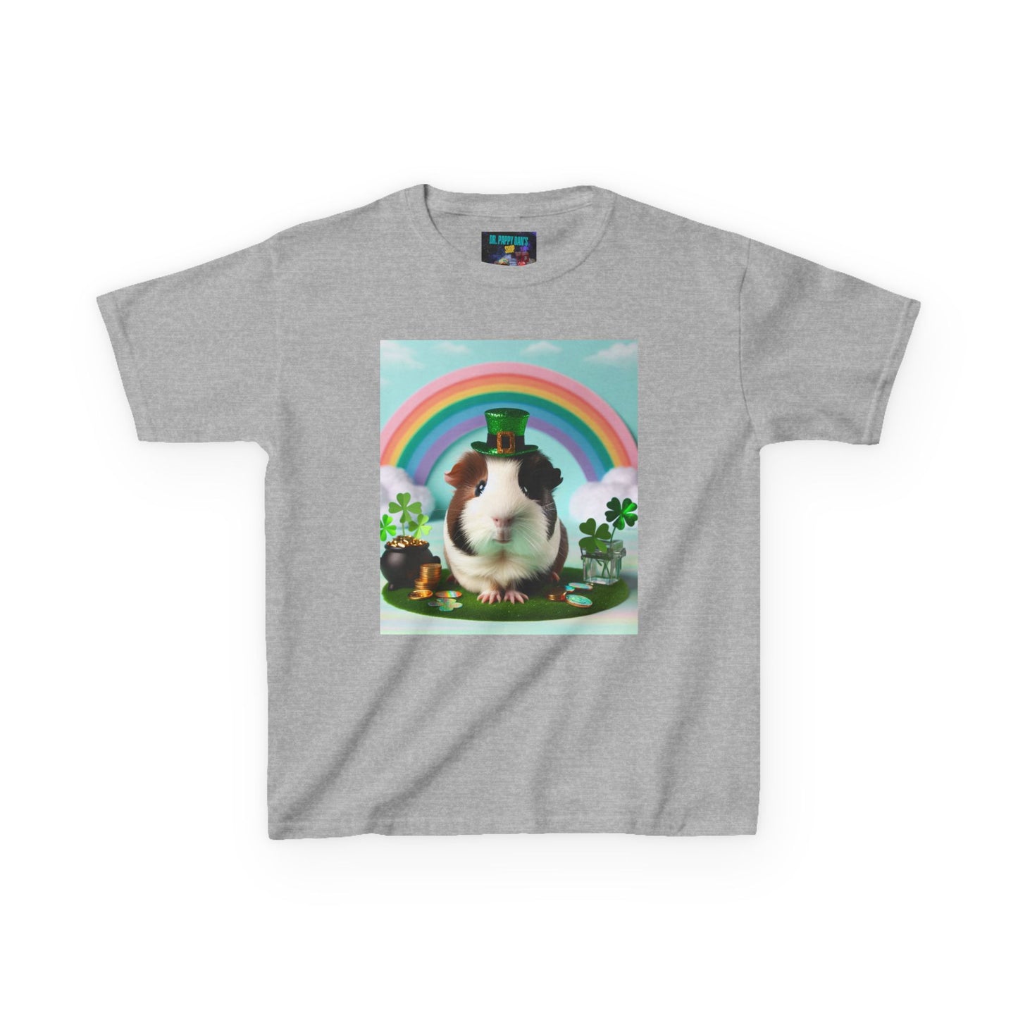 Guinea Pig Rainbow Tee, Fun Kids Shirt, St. Patrick's Day, Animal Lover Gift,