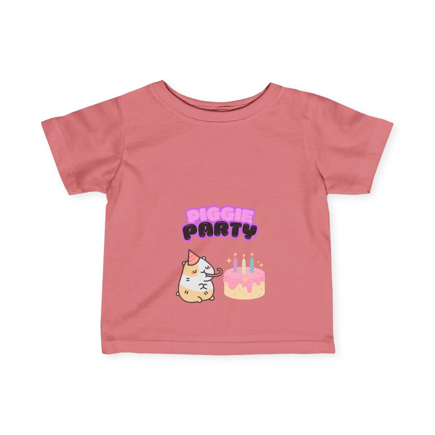 Cute Infant Tee, Piggie Party Baby T-Shirt, Fun Birthday Wear, Toddler Clothing, Kids Party Outfit, Baby Shower Gift, Guinea Pig, Cavey