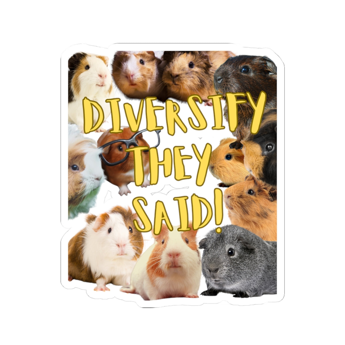 Guinea Pig Diversify Kiss-Cut Stickers