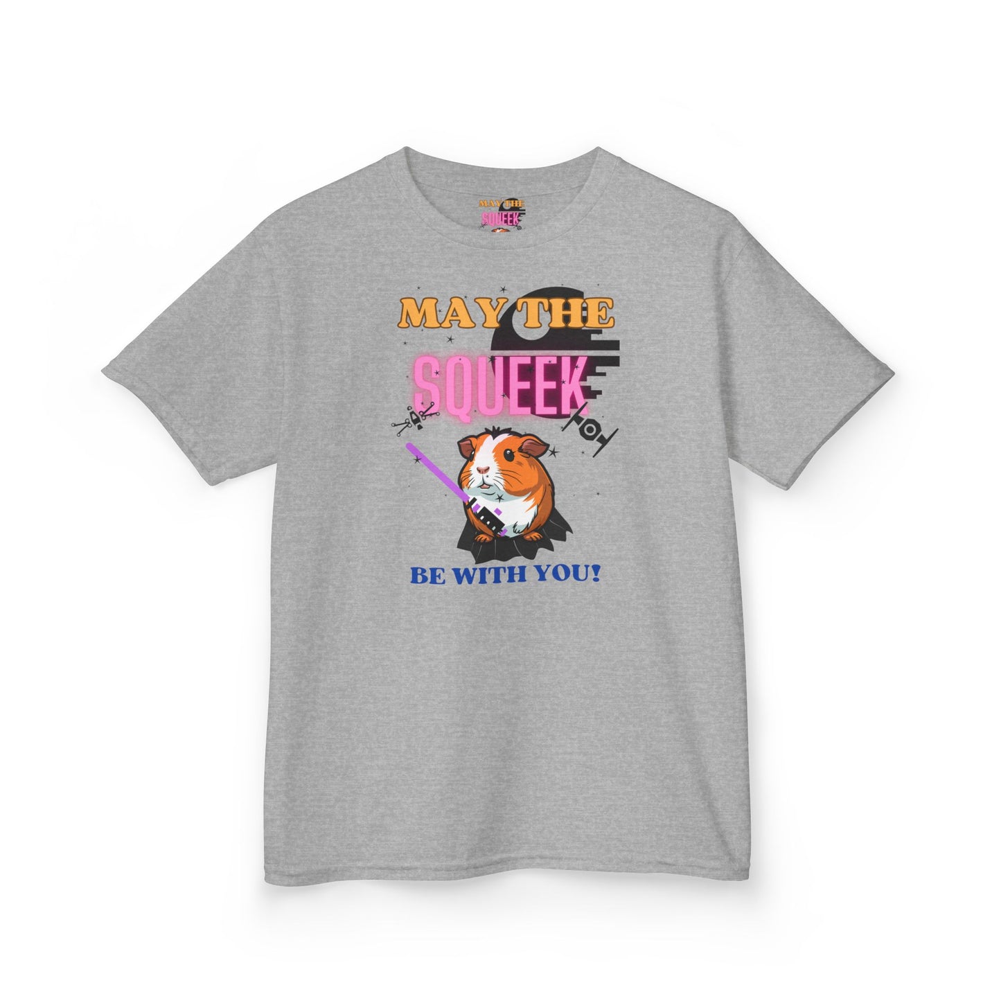 May the Squeek Be With You, Guinea Pig, Star Wars Themed, Kids Heavy Cotton™ Tee